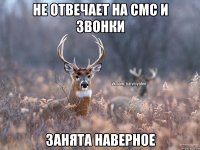 Не отвечает на смс и звонки Занята наверное