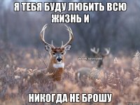 Я тебя буду любить всю жизнь и никогда не брошу