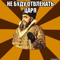 Не буду отвлекать царя 