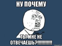 ну почему ты мне не отвечаешь?!!!!!!!!!!!