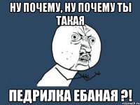 ну почему, ну почему ты такая педрилка ебаная ?!