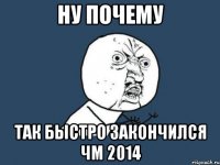 НУ ПОЧЕМУ ТАК БЫСТРО ЗАКОНЧИЛСЯ ЧМ 2014