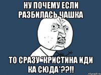 Ну почему если разбилась чашка То сразу *кристина иди ка сюда*??!!