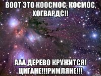 воот это коосмос, космос, хогвардс!! ааа дерево кружится! ЦИГАНЕ!!!РИМЛЯНЕ!!!