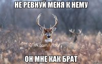 не ревнуй меня к нему он мне как брат