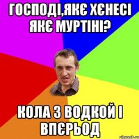 Господі,якє хєнесі якє муртіні? кола з водкой і впєрьод