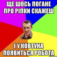 ще шось погане про Ріпки скажеш і у Ковтуна появиться робота