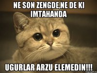 Ne son zengde,ne de ki imtahanda Ugurlar arzu elemedin!!!