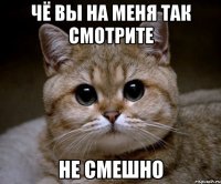 Чё вы на меня так смотрите Не смешно