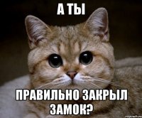 А ТЫ ПРАВИЛЬНО ЗАКРЫЛ ЗАМОК?