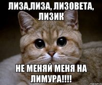 Лиза,Лиза, Лизовета, Лизик НЕ МЕНЯЙ МЕНЯ НА ЛИМУРА!!!!