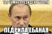 ты чё мне президент штоли педрила ебаная