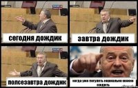 сегодня дождик завтра дождик полсезавтра дождик когда уже погулять нормально можно сходить