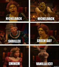 Nickelback Skrillex Eminem Nickelback Green day Vanilla ice!