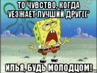 то чувство, когда уезжает лучший друг((* илья, будь молодцом!