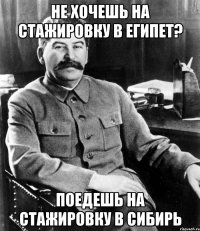 Не хочешь на стажировку в Египет? Поедешь на стажировку в Сибирь