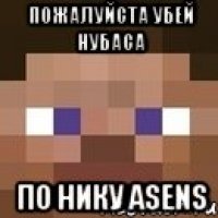 Пожалуйста убей нубаса По нику Asens