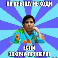 На крышу не ходи Если захочу-проверю