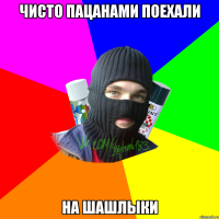 чисто пацанами поехали на шашлыки
