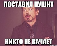 Поставил пушку никто не качает