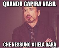 Quando capira nabil Che nessuno gliela darà