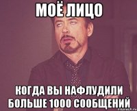 Моё лицо Когда вы нафлудили больше 1000 сообщений