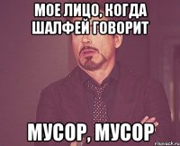 мое лицо, когда шалфей говорит мусор, мусор