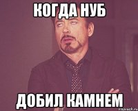 когда нуб добил камнем