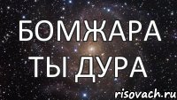 Бомжара ты дура