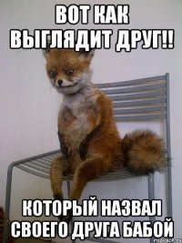 вот как выглядит друг!! который назвал своего друга бабой