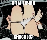 А ты точно shachlo?