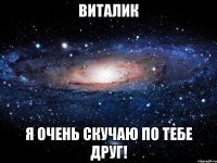 Виталик я очень скучаю по тебе друг!