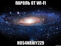 ПАРОЛЬ ОТ WI-FI ho54nrniy2z9