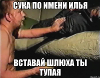 сука по имени илья вставай шлюха ты тупая