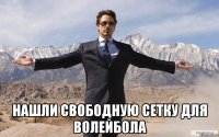  нашли свободную сетку для волейбола