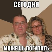 сегодня можешь погулять