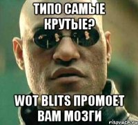 Типо самые крутые? Wot blits промоет вам мозги