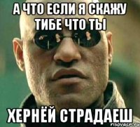 а что если я скажу тибе что ты ХЕРНЁЙ СТРАДАЕШ