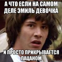 А что если на самом деле Эмиль девочка И просто прикрывается пацаном