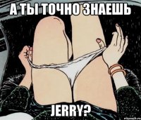 А ты точно знаешь JeRRy?