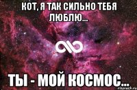 кот, я так сильно тебя люблю... ты - мой космос...