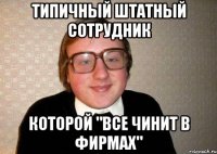 Типичный штатный сотрудник которой "все чинит в фирмах"