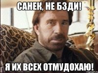 Санек, не бзди! Я их всех отмудохаю!