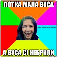 потка мала вуса а вуса сі небрили