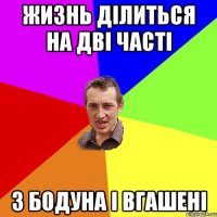 Жизнь ділиться на дві часті з бодуна і вгашені