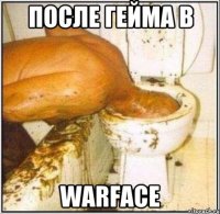 ПОСЛЕ ГЕЙМА В WARFACE