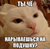 Ты чё нарываешься на подушку?