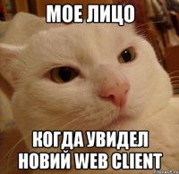 Мое лицо когда увидел новий Web client