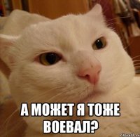  А может я тоже воевал?