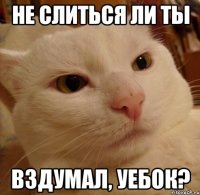 Не слиться ли ты вздумал, Уебок?